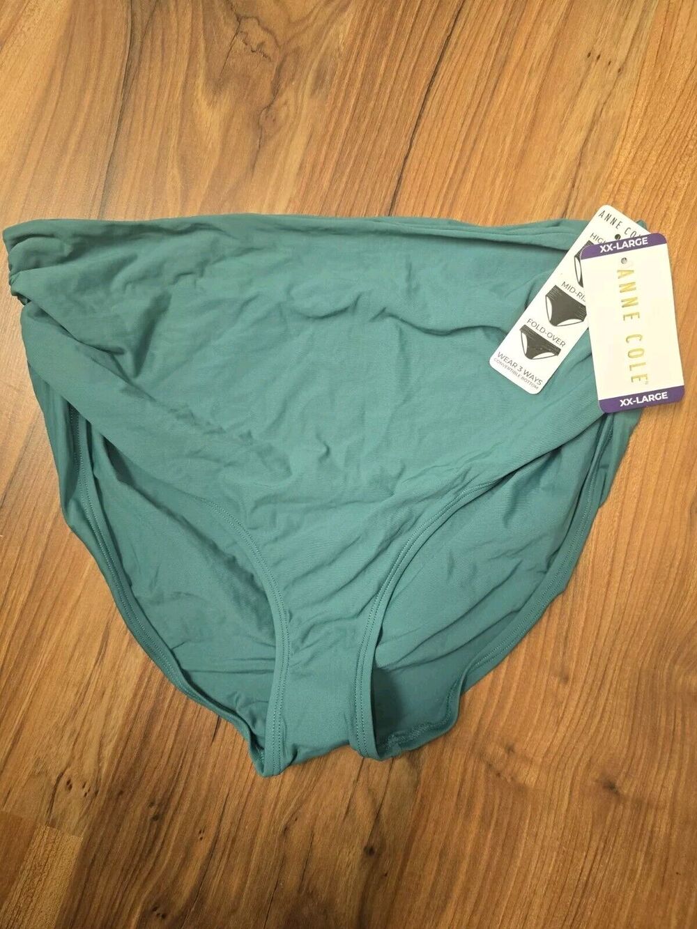 Anne Cole Ocean Green Convertible High Waist Bikini Bottom Size XXL 5597
